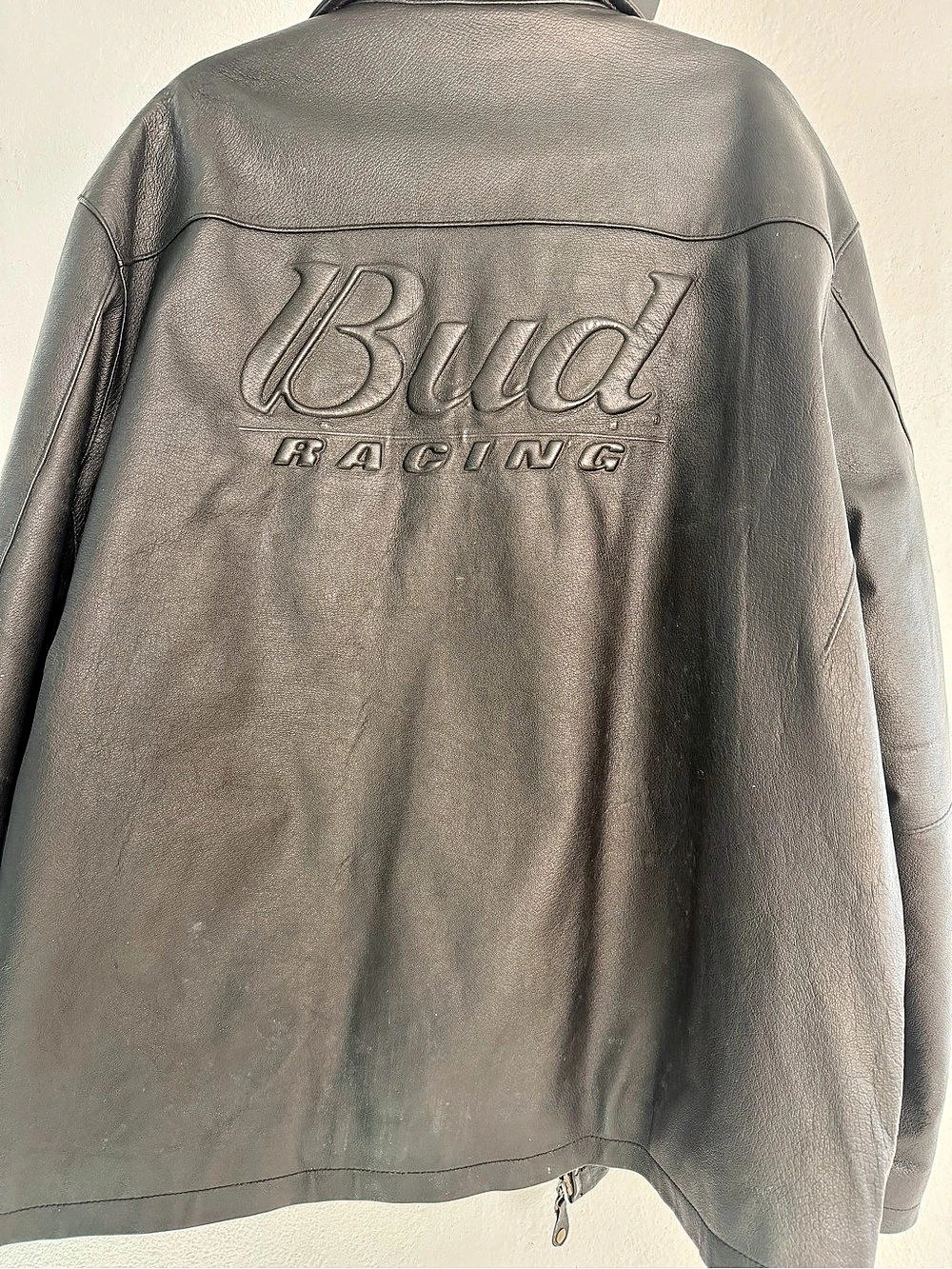 Chase Authentics Bud Racing Leather Racing Jacket Size Large - Picture 2 of 9